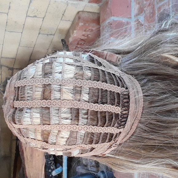 Long Two Toned Blonde W/ Braides Lacefront Wig - Picture 8 of 9